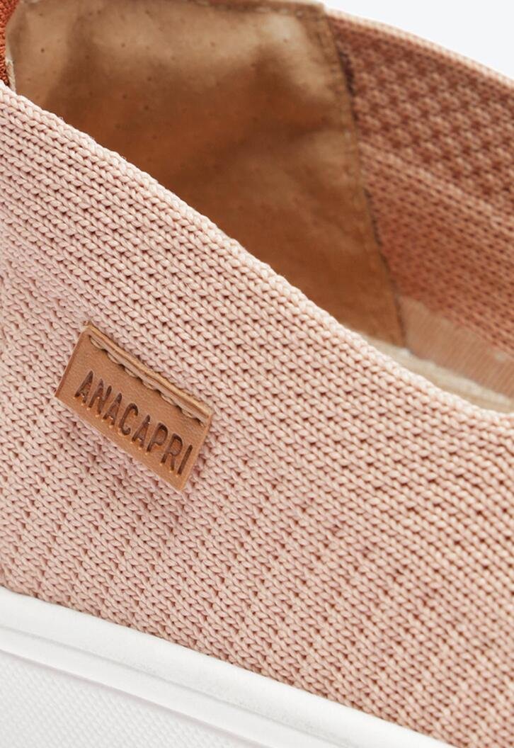 Tênis Slip On Knit Riscado Rosa