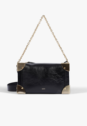 Bolsa Tiracolo Frame Couro Preta