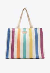 Bolsa Shopping Multicolor Anacapri Grande Listras Sundown