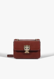 Bolsa Tiracolo Crossbody Leoness Pequena Couro Preta | ZZ MALL