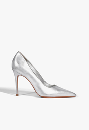 Scarpin Prateado Schutz Ines High Couro