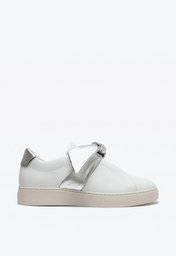 Asymmetric Clarita Sneaker Leather White/Grafite