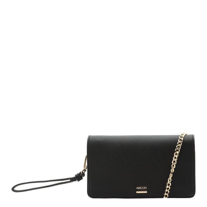 Clutch preta pequena arezzo Clearance