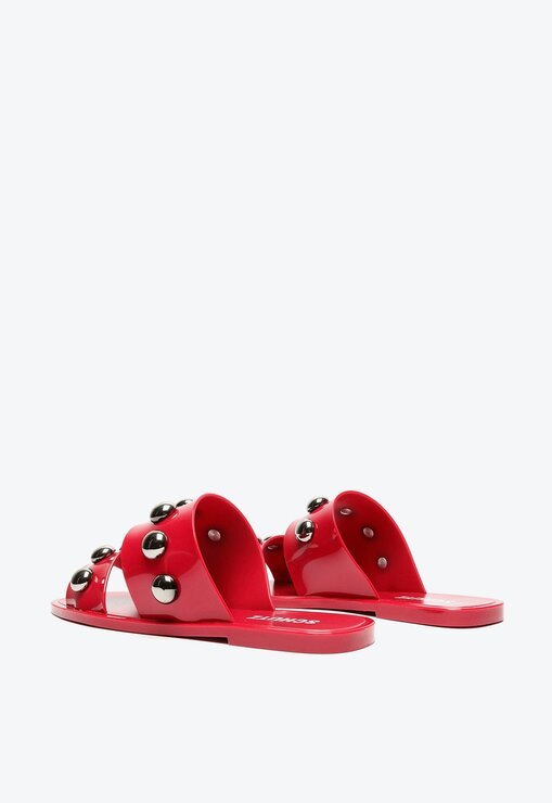 SANDÁLIA RASTEIRA VERMELHA SCHUTZ JELLYS TACHAS
