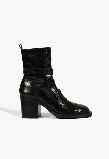 Coturno Couro Preto