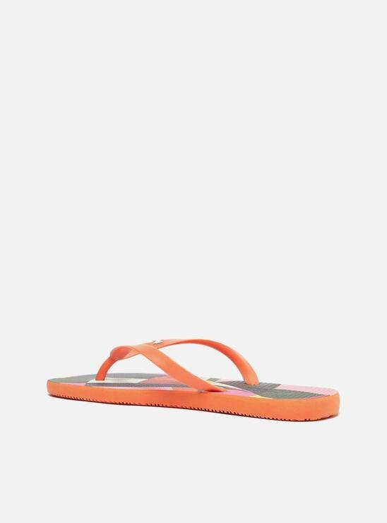 CHINELO LARANJA AREZZO DE DEDO ESTAMPA GEOMÉTRICA ESSENTIAL BRIZZA SCARF.ME