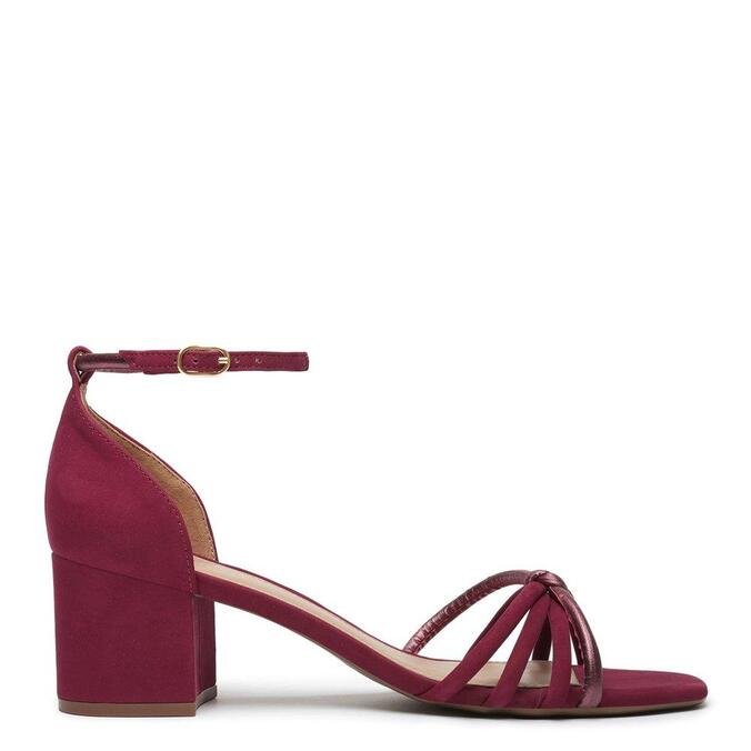 sandalia vermelha tira