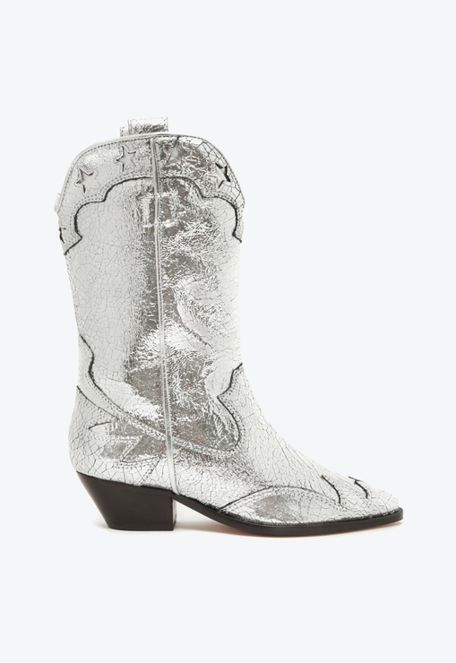 Bota Western S-Cicera Couro Prata