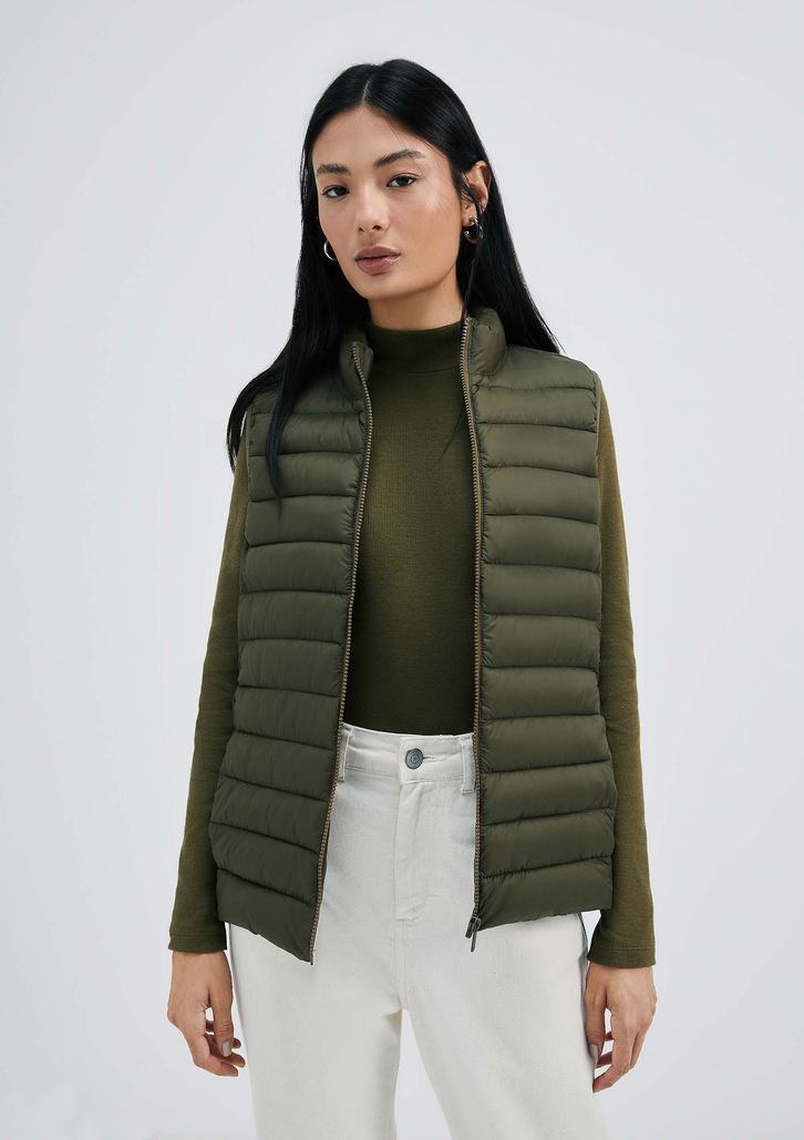 Colete Verde Militar Hering Básico Puffer