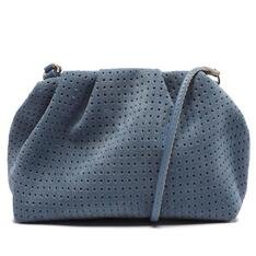 Crossbody Anacapri Azul  Acamurçado Vazado