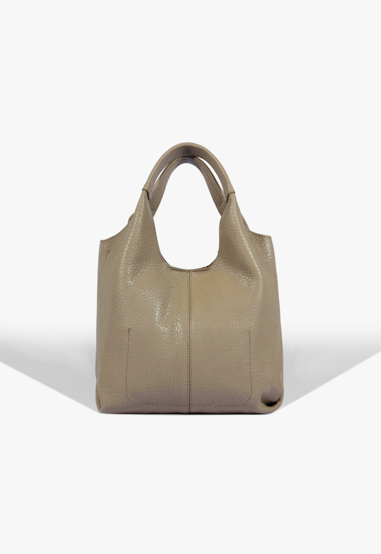Bolsa Hobo Mini Agnes Couro Cinza | ZZ MALL