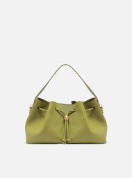 Bolsa Bucket Verde Arezzo Couro Média Knot