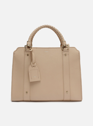 Bolsa Tote Nude Arezzo Couro Piazza Grande