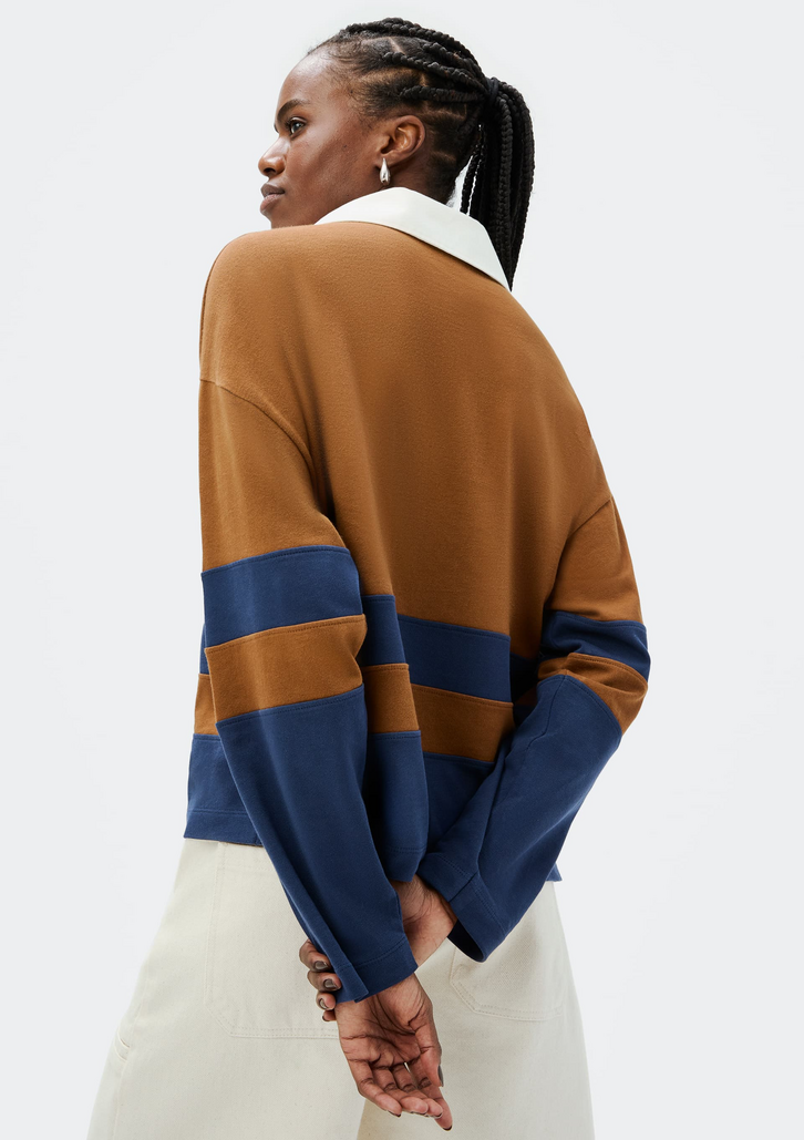 Blusão Oversized Marrom Hering Gola Polo