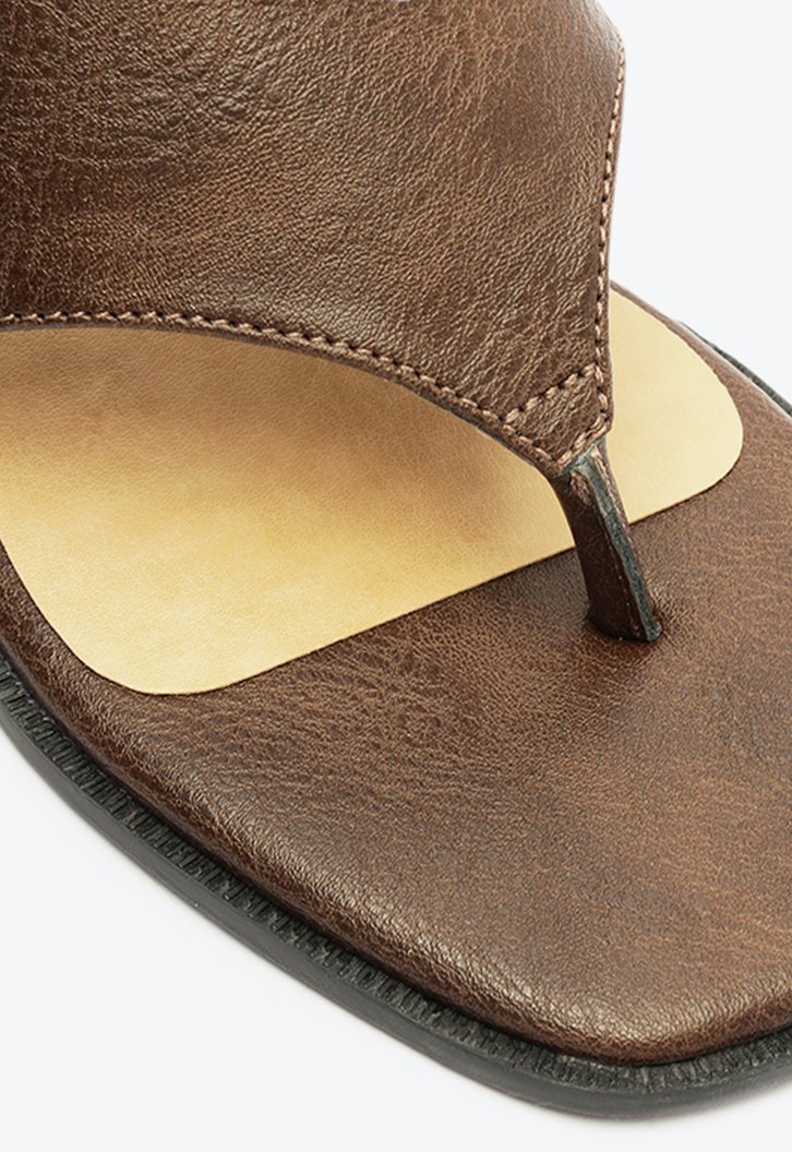 Sandália Mule Gaspéa Regular Marrom