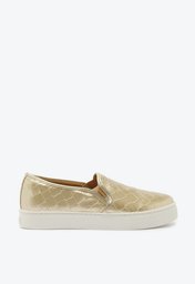 Tênis Slip On Dourado Anacapri Sola Alta Texturas