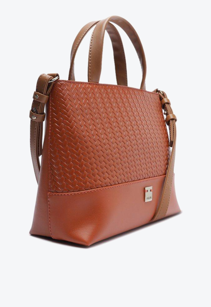 Bolsa Tote Laranja Anacapri Tressê Média