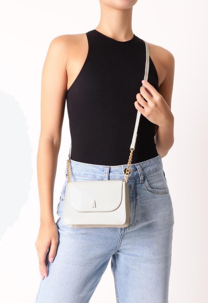 Bolsa Mini Tiracolo Branca Anacapri Texturizada