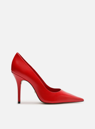 Scarpin Vermelho Arezzo Couro Salto Alto Bico Fino