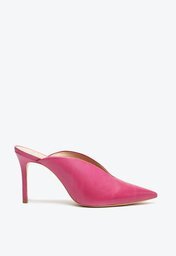 Sapato Mule Rosa Schutz Salto Camurça