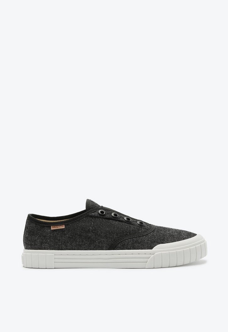 Tênis Slip On Preto Anacapri Lona Alê