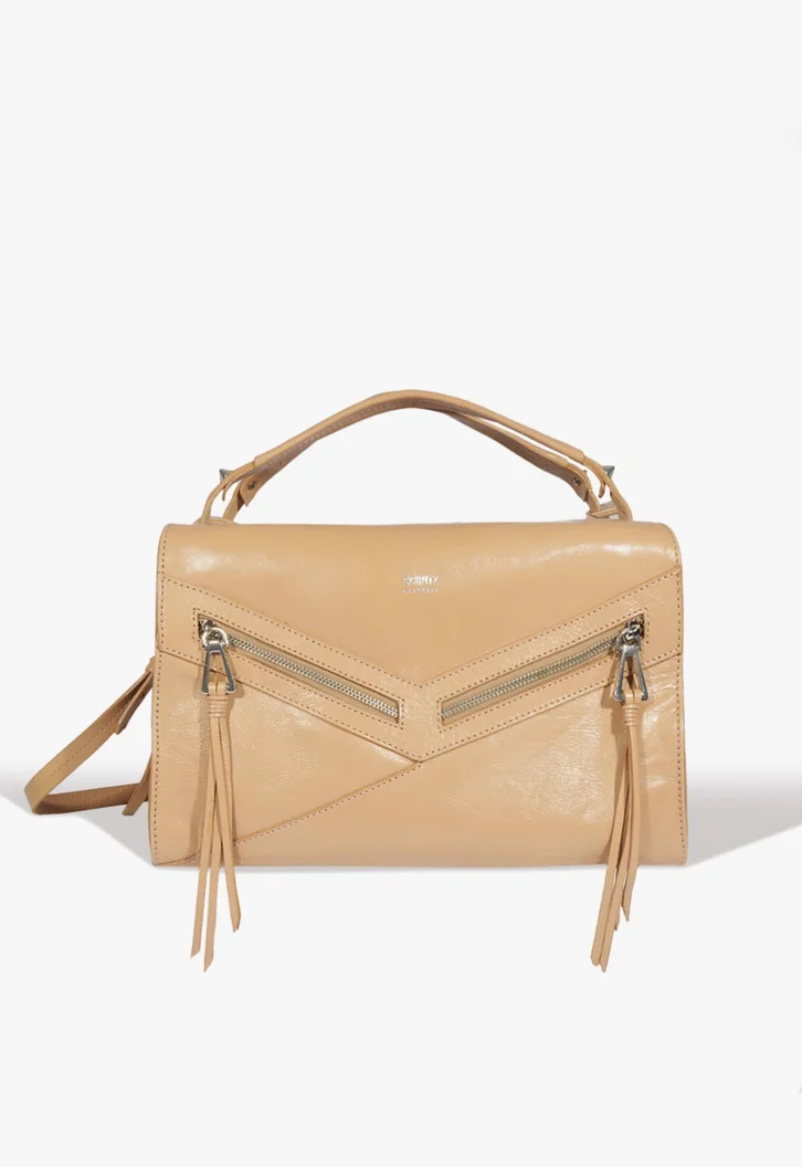 Bolsa Tote Grande Suri Couro Bege | ZZ MALL