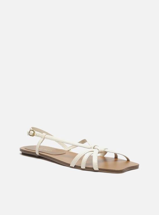 SANDÁLIA OFF-WHITE AREZZO RASTEIRA COURO EVA