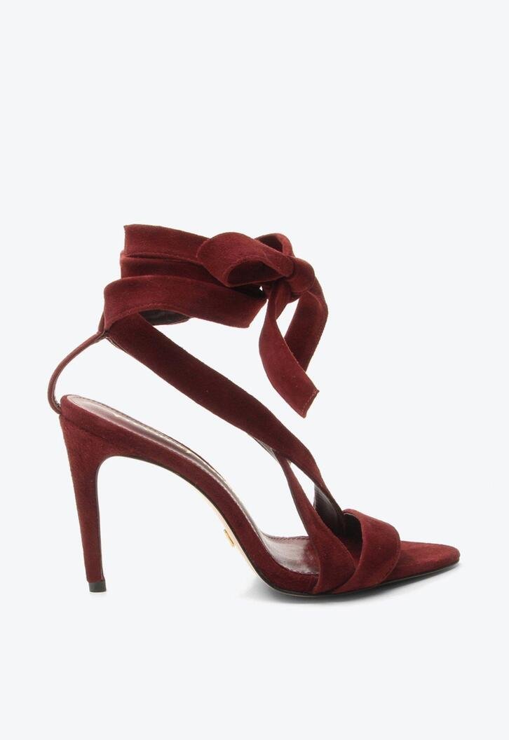 Sandália Amanda Vermelho Camurça