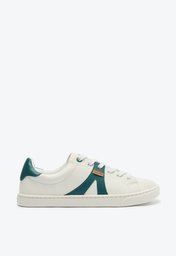 Tênis De Amarrar Branco Anacapri Detalhe Azul
