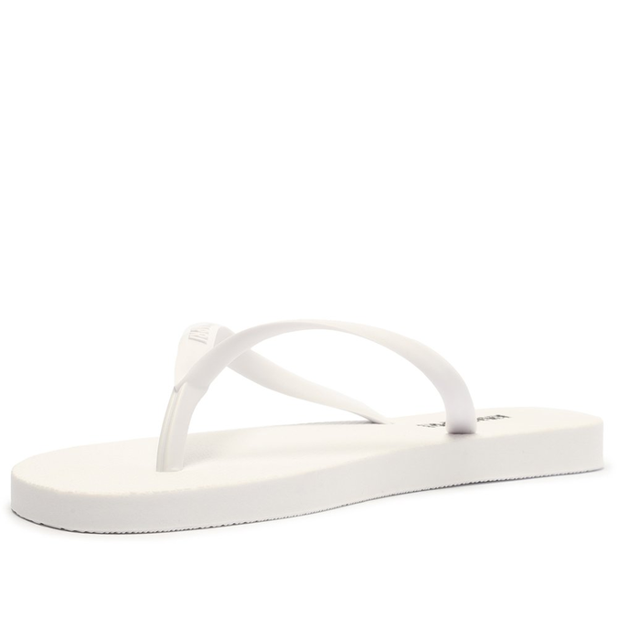Kit Chinelo Branco e Bolsa Transparente Flork