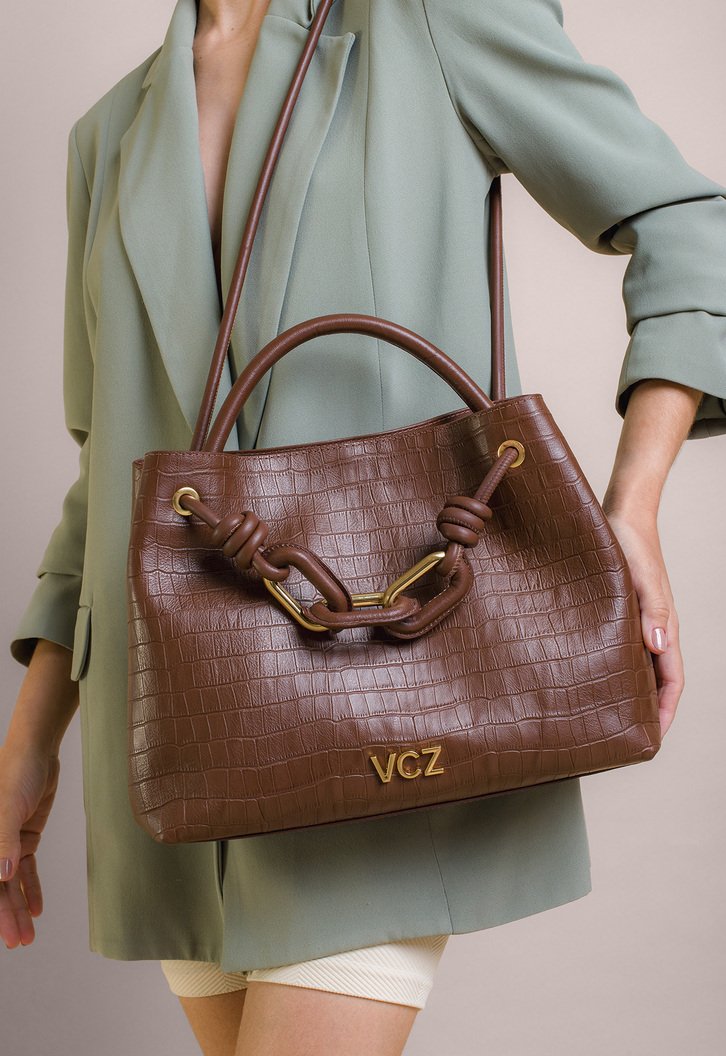 Bolsa Tote Mika Média Marrom