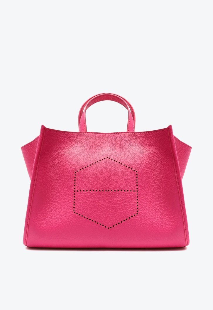 Bolsa Tote Rosa Grande Logo Perfurado