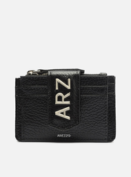 Porta-cartões Preto Arezzo Couro Bolso Arz