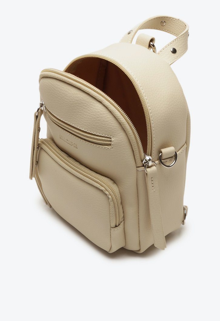Mini Mochila Branca Zíper