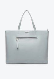 Bolsa Shopping Azul Anacapri Zíper Grande