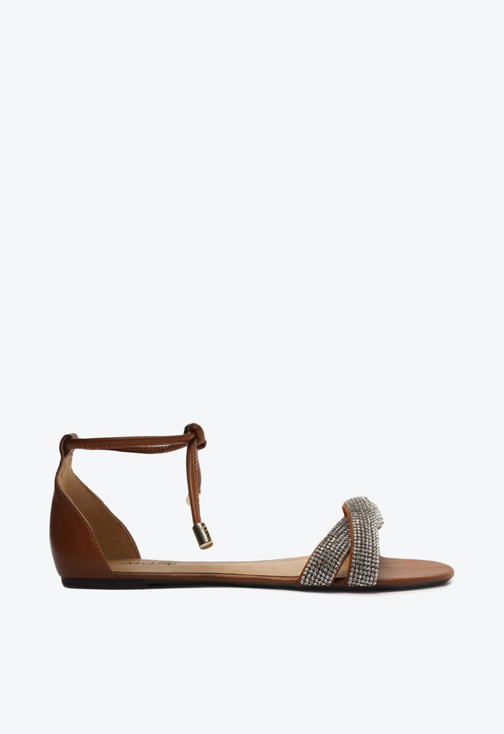 Sandália rasteira trança marrom anacapri new arrivals
