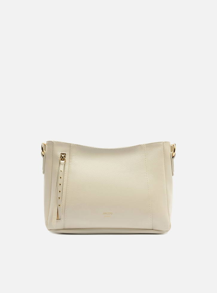 Bolsa Tiracolo Off White Média Bolso Frontal Zíper | ZZ MALL