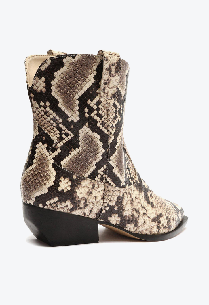 Bota Western Arezzo Snake Cano Curto