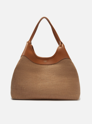Bolsa Shopping Marrom Natural Arezzo Grande