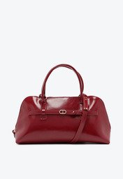 Bolsa Tiracolo  Média Verniz Madrid Vermelha