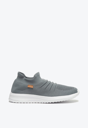 Tênis Slip On Azul Anacapri Knit Franzido