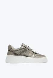 Tênis Flatform Cinza Schutz Couro