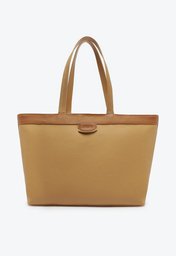 Bolsa Shopping Nude E Marrom Anacapri Grande Belle