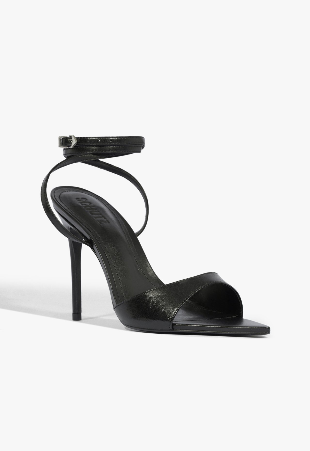 Sandália Preta Schutz Emma High Couro | ZZ MALL