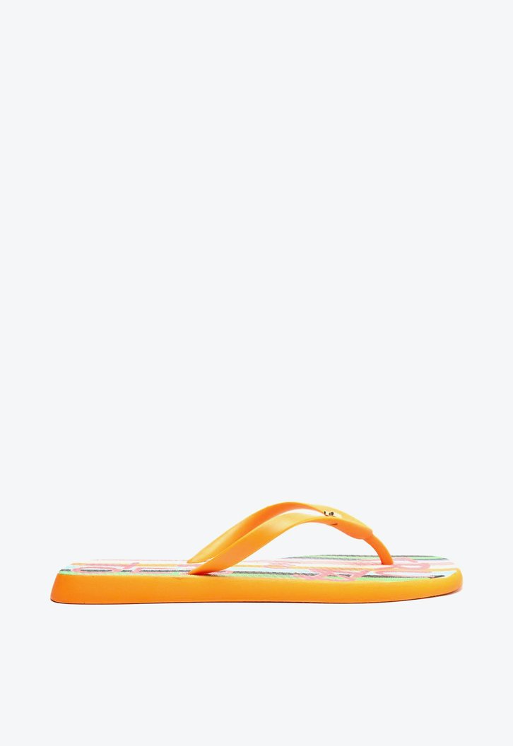 Kit Chinelo De Dedo Laranja Listras E Bag Fruttare Arezzo