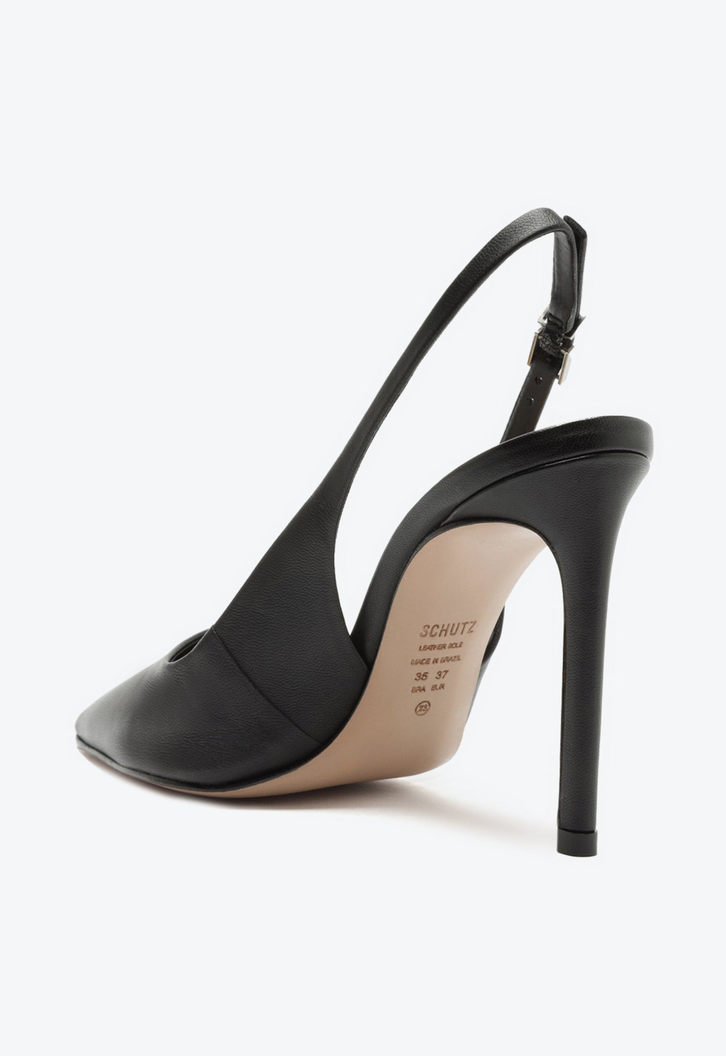 Sapato Scarpin Couro Preto