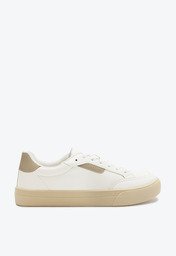 Tênis De Amarrar Branco E Bege Anacapri Tag