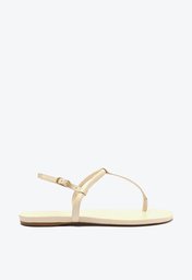 Sandália Rasteira Básica Off-White Arezzo Tiras Slim