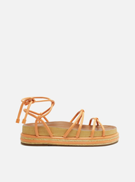Sandália Papete Laranja Arezzo Tiras