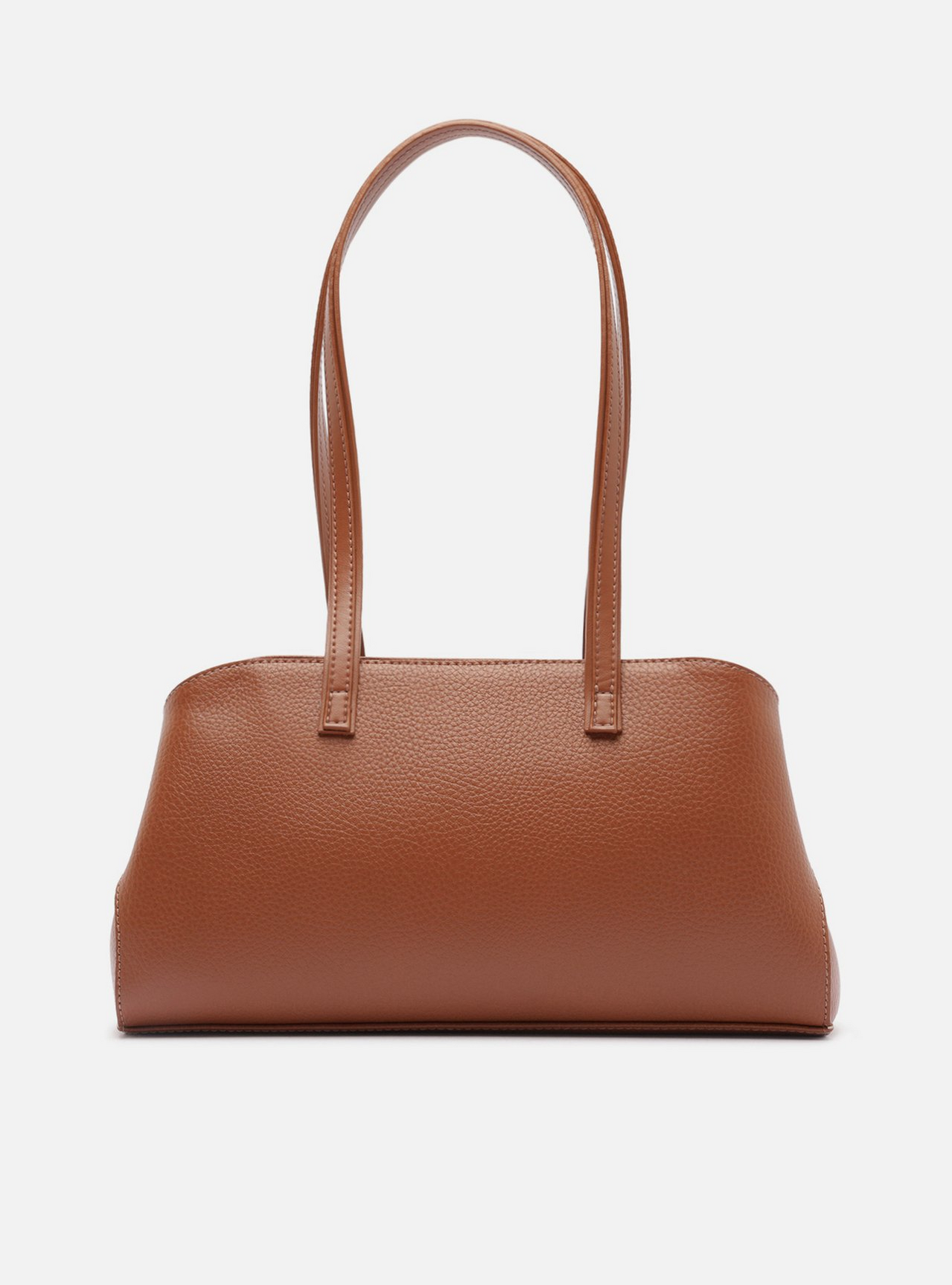 ルイ・ストマック Bolsa Shoulder Marrom Texturizada Grande Alças Duplas | ZZ MALL
